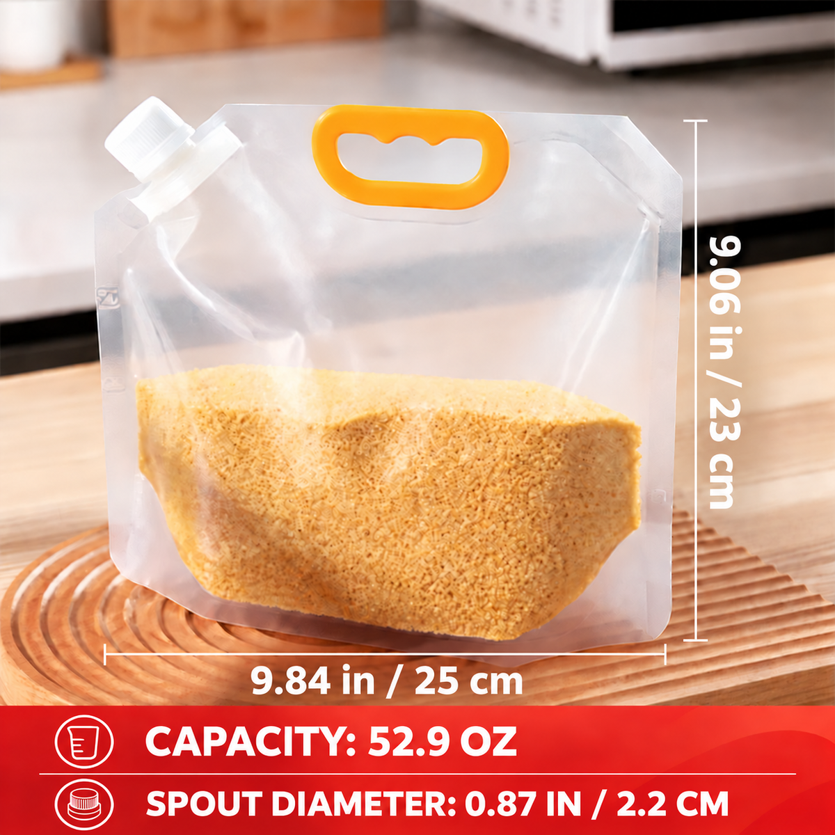 5pcs/pack Grain Sealed Bags, Transparent Food Storage Bags, Moisture-Proof and Pest-Resistant🌾