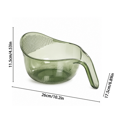 🍚 50% OFF! 🥣 Multipurpose Rice Washing Bowl Strainer with Handle