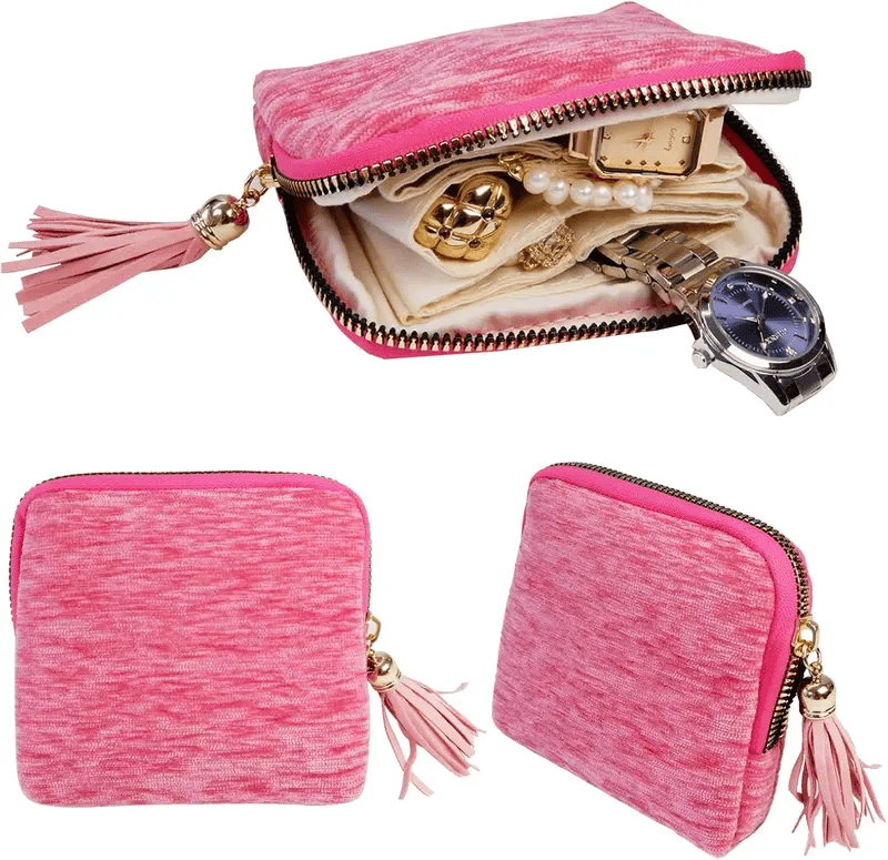 🔥Last Day BUY 1 GET 1 FREE🔥 Jewelry zippered pocket case Travel Jewelry Bag Portable Organizer