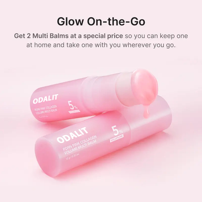 PDRN Pink Collagen Multi Balm Stick for Under-Eyes, Lips & Fine Lines