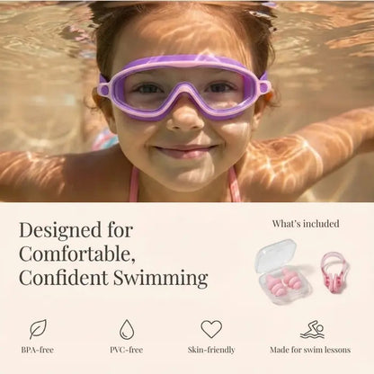 🔥 Leak-Proof Anti-Fog Swim Goggles – No Hair Pulling, Just Clear Comfortable Swimming