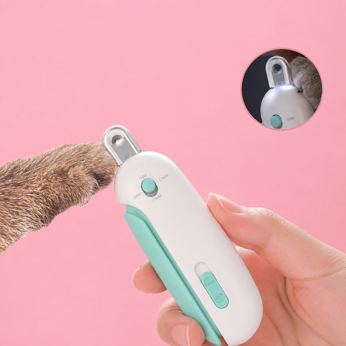 Pet Nail Clipper with LED Light