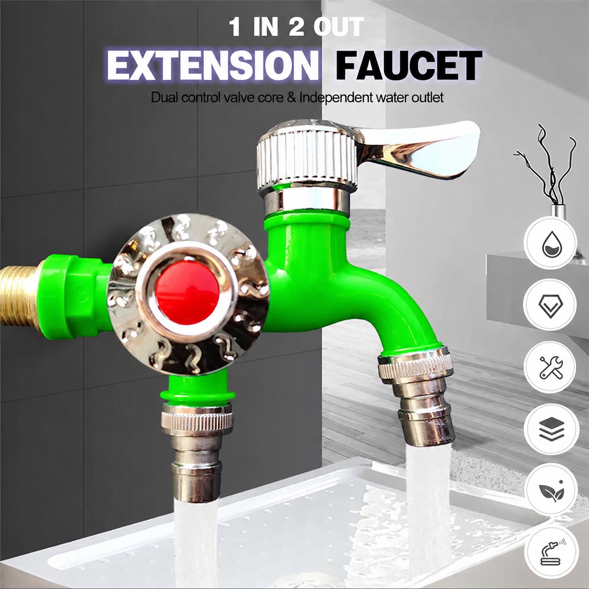 🔥LAST DAY 70 %Off-💦Outdoor Antifreeze Dual Control Faucet