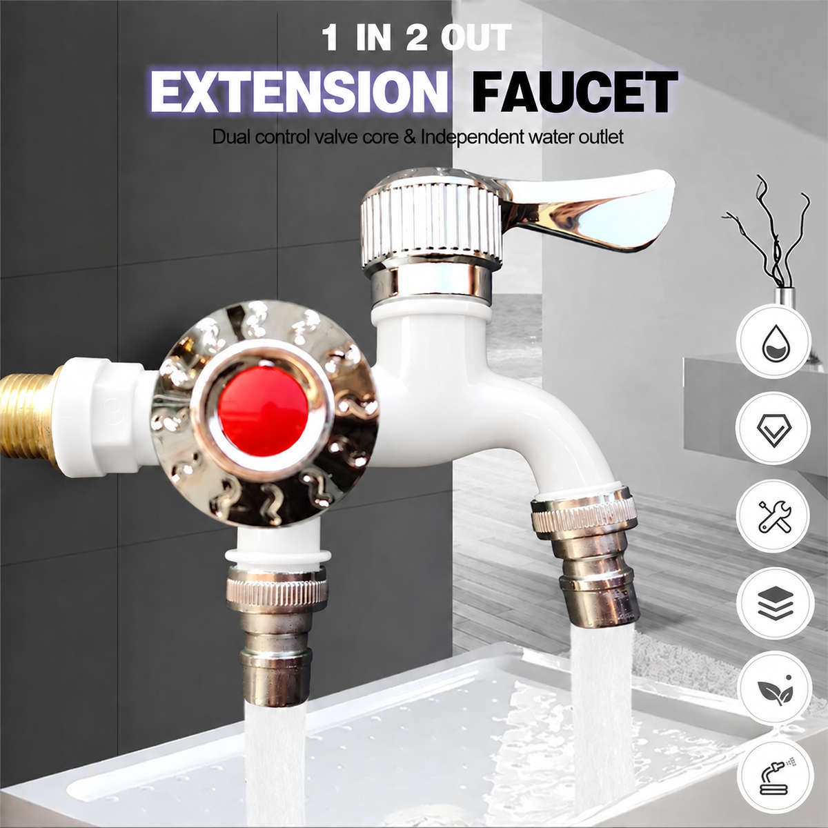 🔥LAST DAY 70 %Off-💦Outdoor Antifreeze Dual Control Faucet