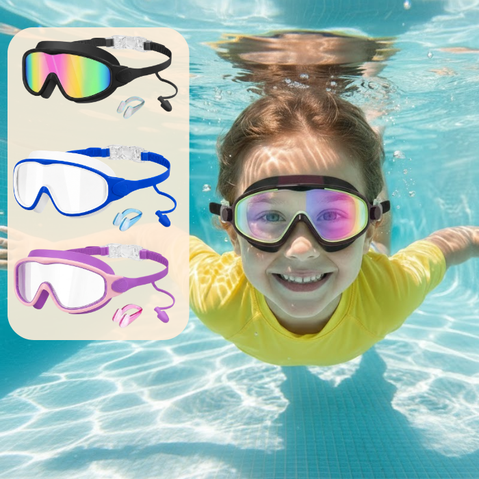 🔥 Leak-Proof Anti-Fog Swim Goggles – No Hair Pulling, Just Clear Comfortable Swimming