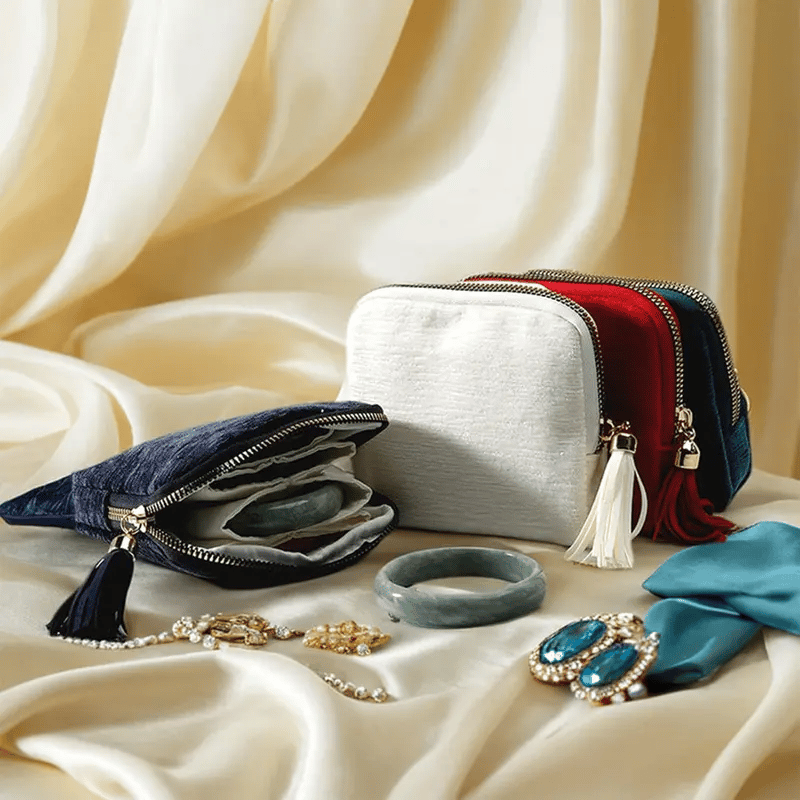 🔥Last Day BUY 1 GET 1 FREE🔥 Jewelry zippered pocket case Travel Jewelry Bag Portable Organizer