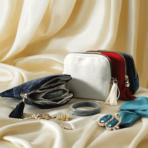 🔥Last Day BUY 1 GET 1 FREE🔥 Jewelry zippered pocket case Travel Jewelry Bag Portable Organizer