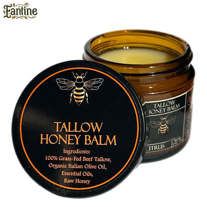🐝Organic Grass-Fed Beef Tallow Balm with Raw Honey