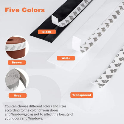 🔥BUY 1 GET 1 FREE!🔥-16.4Ft Door Weather Stripping | Adhesive Draft Stopper Seal Strip for Doors, Windows & Shower Doors