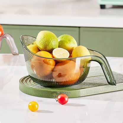 🍚 50% OFF! 🥣 Multipurpose Rice Washing Bowl Strainer with Handle
