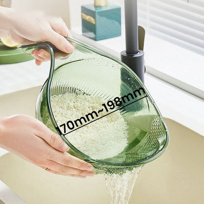 🍚 50% OFF! 🥣 Multipurpose Rice Washing Bowl Strainer with Handle