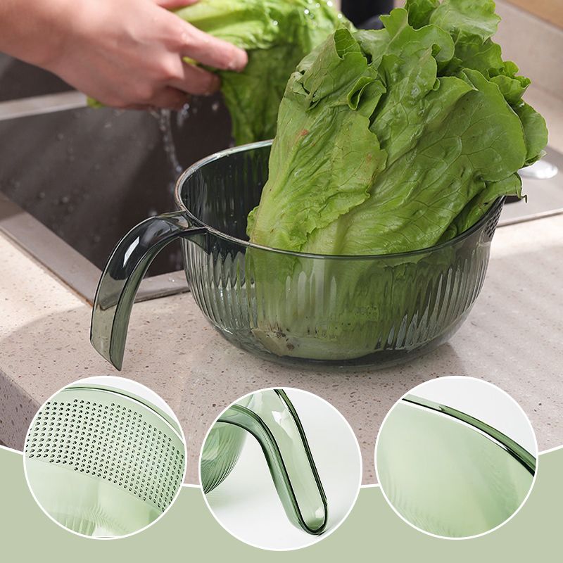 🍚 50% OFF! 🥣 Multipurpose Rice Washing Bowl Strainer with Handle