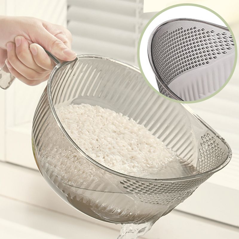 🍚 50% OFF! 🥣 Multipurpose Rice Washing Bowl Strainer with Handle